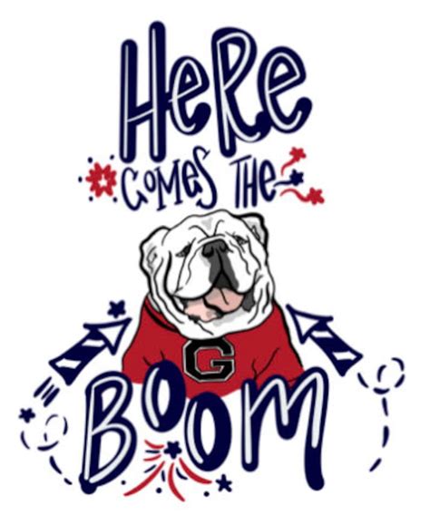 Here Comes The Boom Uga Bulldogs Sublimation Png Etsy