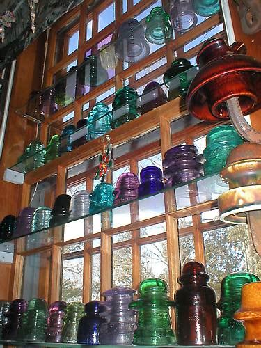 Creative Insulator Art Glass Insulators Through An Old Homes Windows