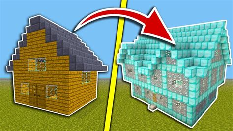 Minecraft House Noob Vs Diamond House Pro Youtube