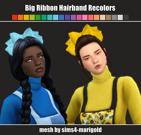 Big Ribbon Hair Band Recolors Simsworkshop