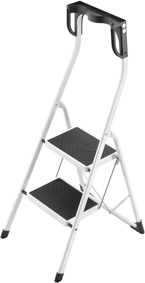 Hailo 4342 001 Safety Plus 2 Ladder Folding Step Stool With High