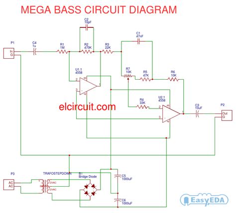 The az4558c consists of two high performance · internally frequency compensated. Mega Bass Circuit using 4558 - Electronic Circuit