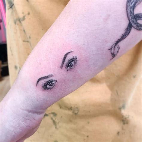 Micro Realistic Eyes Tattoo On The Wrist