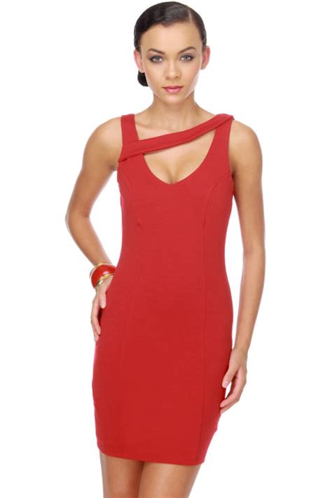 Sexy Red Dress Body Con Dress Strappy Dress 3450 Lulus