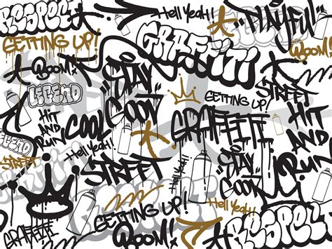Vector Illustration Of Graffiti Background Seamless Graffiti Art