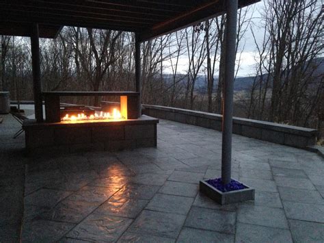 Builderscrete Cellulose Products A See Through Outdoor Fireplace On