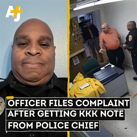 Black Officer Files Discrimination Complaint After Getting Kkk Note From Police Chief
