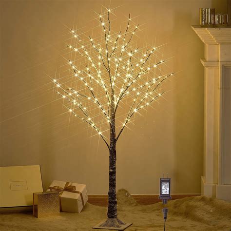 Litbloom Lighted Snowy Twig Tree With Fairy Lights 4ft 200 Led Lights