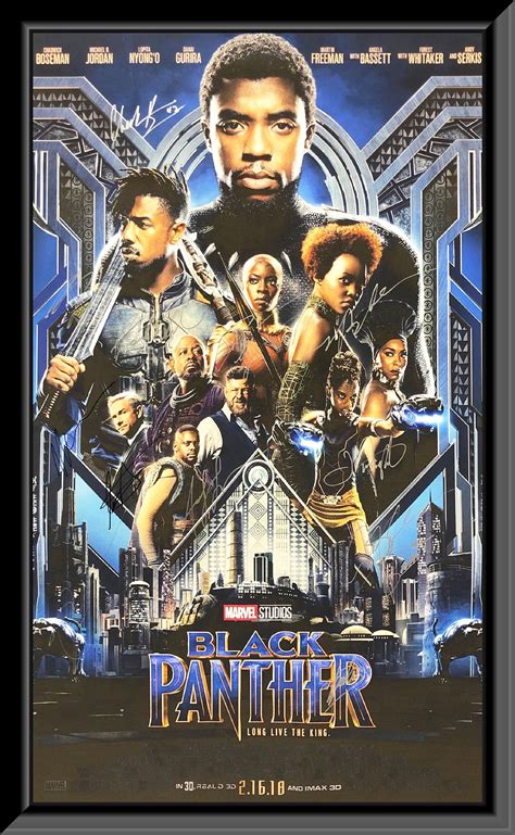 Black Panther Cast Signed Movie Poster Etsy