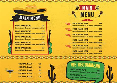 See restaurant menus, reviews, hours, photos, maps and directions. Mexican Food Menu by D-S | GraphicRiver