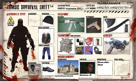 Zombie Survival Sheet 50 By Dutchyedd On Deviantart