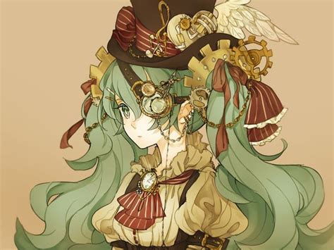 Steampunk Hatsune Miku Hatsune Miku Vocaloid Steampunk Anime