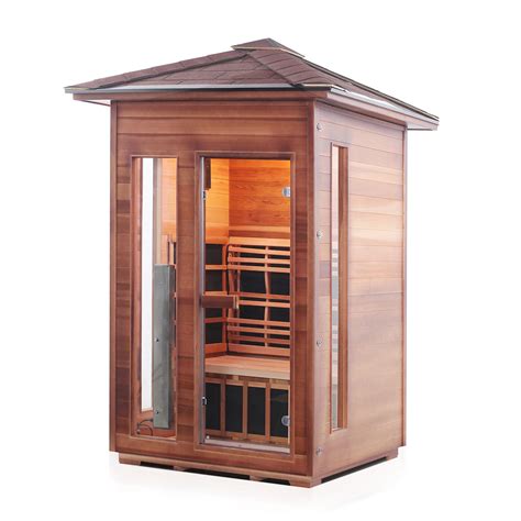 Enlighten Sauna Infranature Original Infrared Rustic 2 Person Outdoor