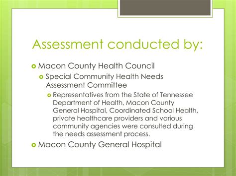 Ppt Macon County Community Health Needs Assessment Powerpoint