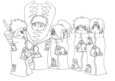 Chibi Deidara And Friends Coloring Page Download Print Or Color Online For Free