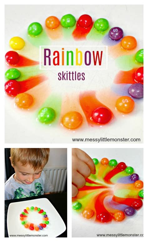 Rainbow Skittles A Fun And Easy Science Experiment For Kids Messy
