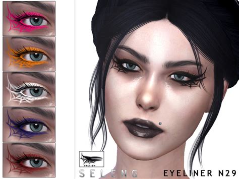 Selengs Eyeliner N29 Eyeliner Egirl Makeup Cc Sims 4 Cc Makeup