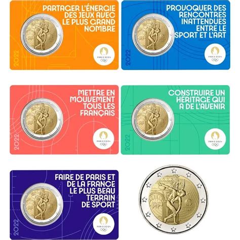 Moneda 2 Euros Francia 2022 Olimpiada Paris 2024 5