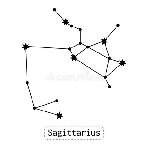 Vector Illustration Of Sagittarius Zodiac Sign Stock Vector
