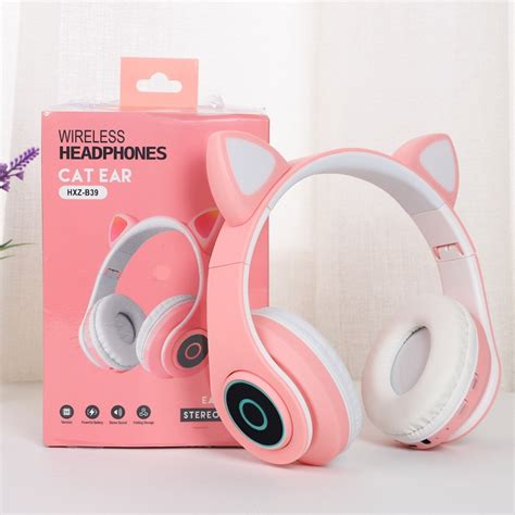 Led Cat Ear Wireless Headphone Headset Hxz B39 Moss® Official