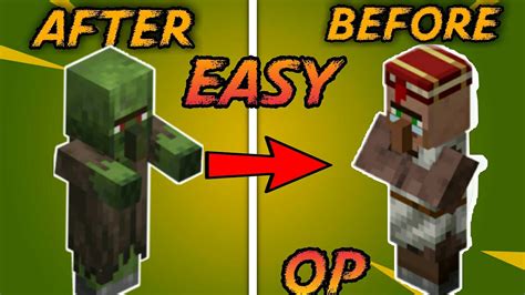 How To Cure Zombie Villager Into Normal Villager Easy Step Minecraft