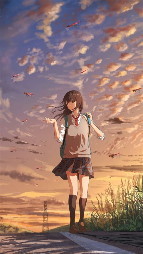 720x1280 Anime Girl Going To School Moto Gx Xperia Z1z3 Compact