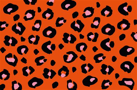 Orange Leopard Wallpaper Mural Animal Print Wallpapers