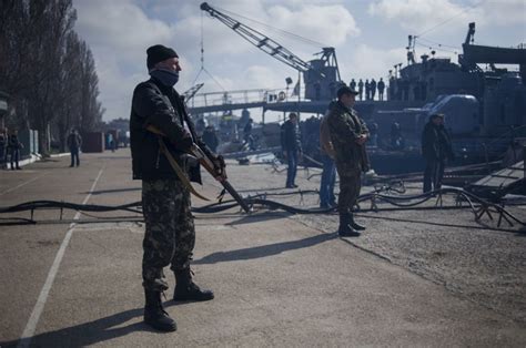 Pro Russia Militiamen Seize Ukrainian Ships At Gunpoint New York