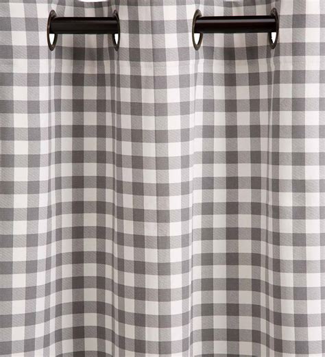 Thermalogic Check Grommet Top Double Wide Curtain Pair 84l Black