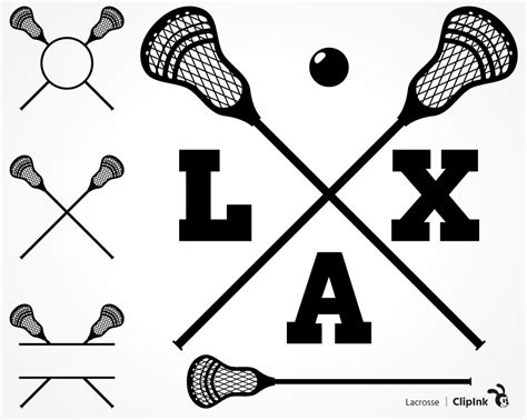 Lacrosse svg, LAX sticks monogram | svg, png, eps, dxf, pdf - ClipInk