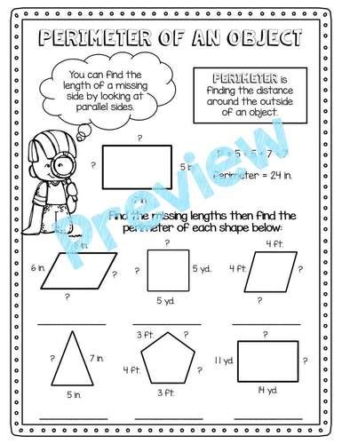 Area And Perimeter Worksheets 3rd Grade Digital And Print By Joyful 4th