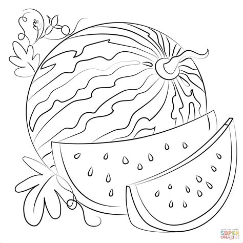 Water Melon Coloring Pages Coloring Home