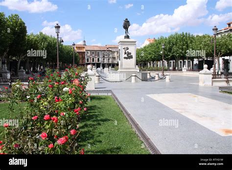 City Square In Alcala De Henares Famous Town In Spain Stock Photo Alamy
