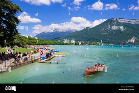The Lake At Annecy Lac Dannecy Haute Savoie France Europe Stock