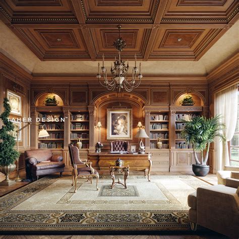 Home Office Design For Luxury Mansion Located In Dubai Uae ©2017