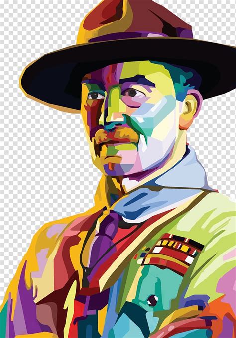 Free Download Man Wearing Hat Painting Robert Baden Powell Scouts