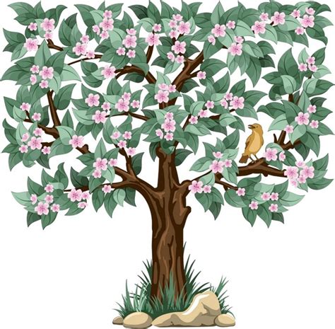 Деревья весной - картинки для детского сада и для школы.