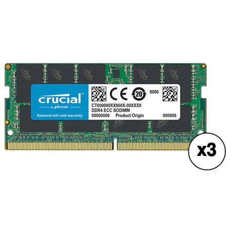 Crucial 48gb Ddr4 2400 Mhz So Dimm Memory Kit 3 X 16gb Bandh