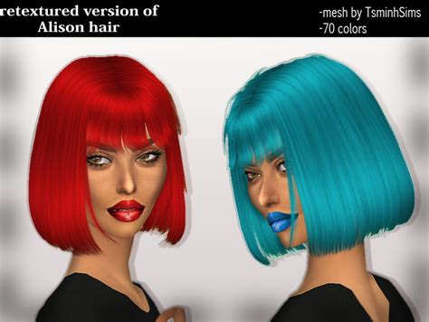 The Sims Resource Sharareh Alison Hair Retexture Mesh Needed