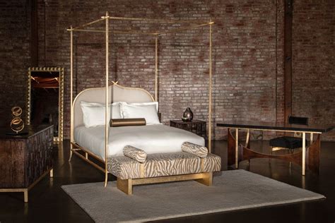 Sleek and sheltering, our exclusive canyon canopy arcs a modern sleep statement in black metal tubing. Casablanca Upholstered Canopy Bed | Luxurious bedrooms ...