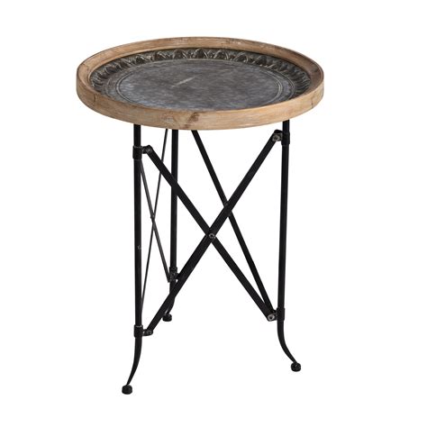 Black Round Metal Side Tables Buy Hollyhome Convenient Patio Steel