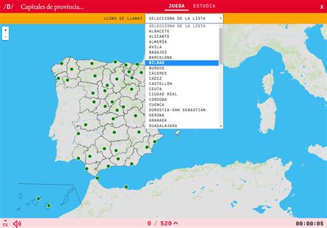 Mapas Interactivos De Las Capitales De España