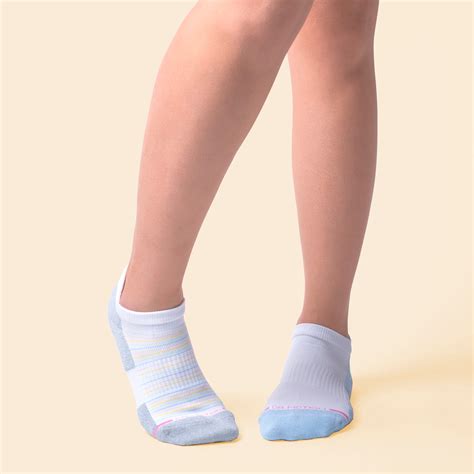Pin Stripe Ankle Compression Socks For Women Dr Motion