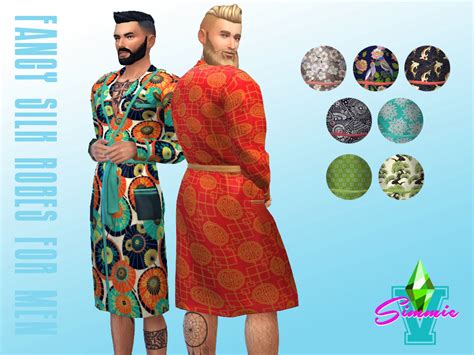 The Sims Resource Simmiev Fancy Silk Robes For Men