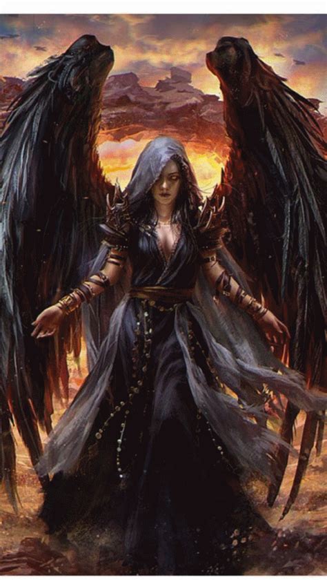 Beautiful Dark Haired Angel Gothic Fantasy Art Fantasy Female