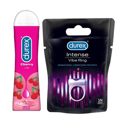 Buy Durex Play Lubricant Gel Cheeky Cherry 50 Ml And Durex Play Vibrations Ring Online At Low