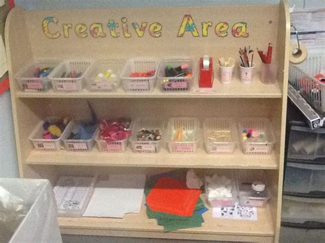 Creative Area Resource Shelves Creative Area Craft Area Organization