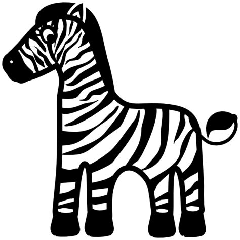 Short Legged Zebra Sticker