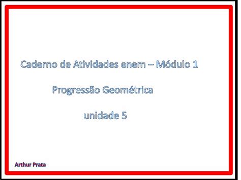 Pdf Caderno De Atividades Enem M Dulo Progress O Geom Trica