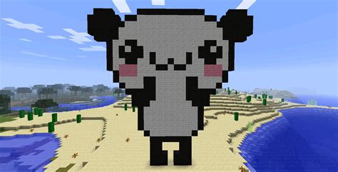 Minecraft Panda Pixel Art Grid